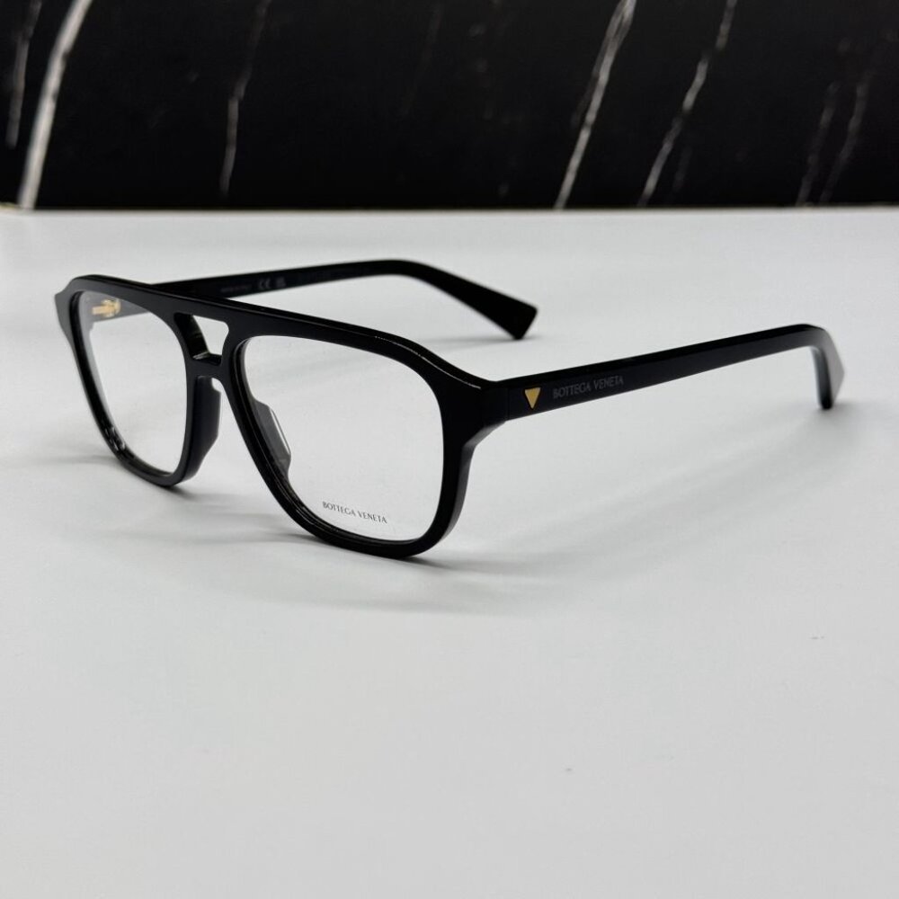 NEW BV1294O 001 BOTTEGA VENETA BLACK UNISEX BOTTEGA VENETA EYEGLASSES - Picture 5 of 10